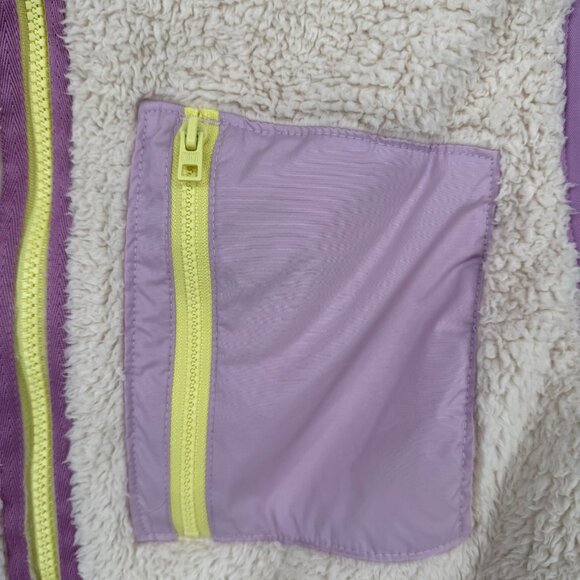 Athleta Girl Reversible So Toasty Sherpa Vest Size XL Light Purple White Warm - Picture 4 of 13